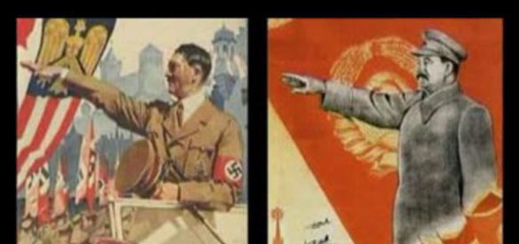 Hitler, Staline, iaffiches de propagande des différents régimes