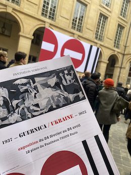Guerre en Ukraine Jean-Pierre Raynaud Guernica la Sorbonne