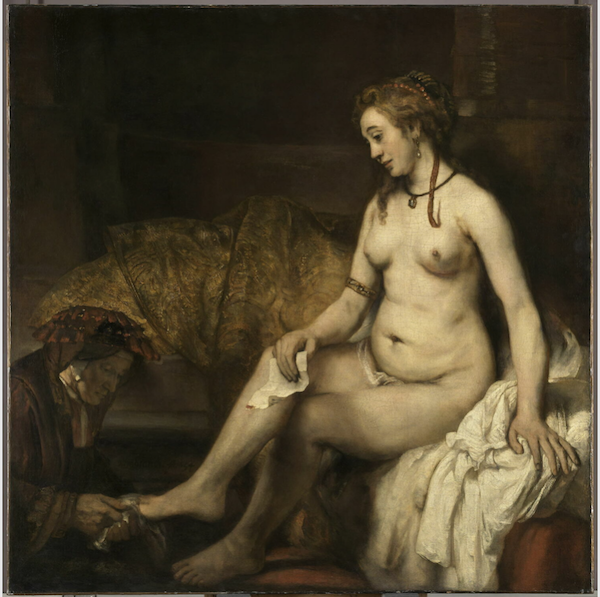 Rembrandt, le Louvre, Bethsabée au bain tenant la lettre du roi David